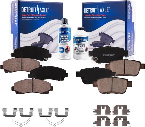 Vista 79 de Detroit Axle - Pastillas de freno de cerámica delanteras Reemplazo de pinza de freno derecha para Dodge Ram 1500 Dakota, Ram 1500 Classic - Juego