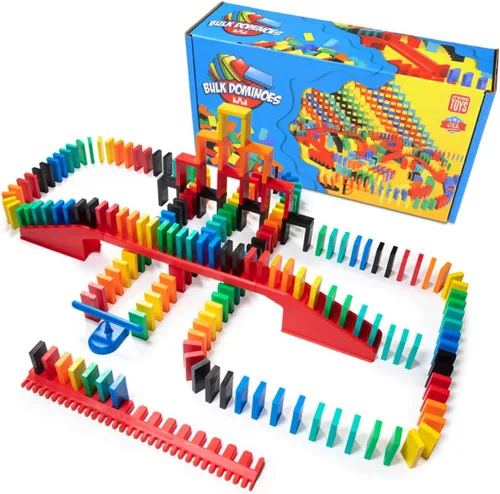 Vista 10 de Bulk Dominoes Pro-Domino Kit Juego de dominó, juguetes pequeños STEM STEAM, juegos familiares para niños, juguetes y juegos para niños