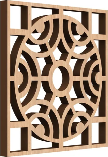Vista 39 de Walton Paneles de pared decorativos de madera con calado, pequeños, 11 3/8 pulgadas de ancho x 11 3/8 pulgadas de alto x 1/4 pulgadas de alto, nogal