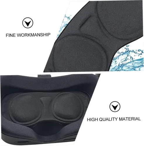 Vista 9 de Mikikit 2 pcs Vr Portable Lens Game Soft Virtual rift Anti- Compatible rift Rift Cover Black Scratch- Washable Sponge for Reality S Proof