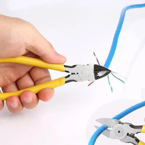Vista 6 de Kit de herramientas de engaste RJ45 Solsop para paso de Ethernet, crimpadora CAT5 Cat5e Cat6