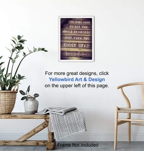 Vista 5 de Martin Luther King, MLK, Arte de Pared con Cita Motivacional - Póster Inspiracional, Imagen - Excelente Decoración para el Hogar u Oficina o Regalo