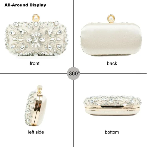 Vista 6 de Ofuleo Women's Handbag Evening Bag Clutch Purse for Wedding Party Prom Weekend Cocktail Homecoming GIfts for Women