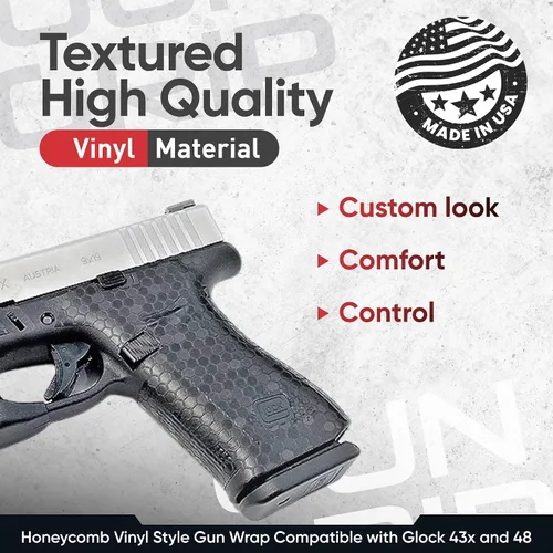 Vista 2 de Handleitgrips Cinta adhesiva para empuñadura de pistola, antideslizante, estilo adhesivo, hazlo tú mismo, fácil instalación, accesorios, compatible