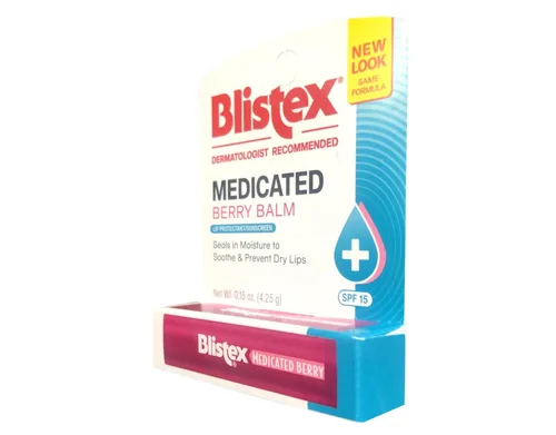 Vista 5 de Blistex Bálsamo labial de bayas medicadas, paquete de 3