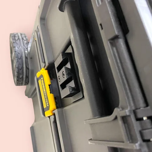 Vista 3 de Soporte de regla cuadrado en T de doble nivel con borde cuadrado 5 en 1 compatible con Dewalt Tough Systems 2.0, ABS impreso en 3D, 5 pulgadas
