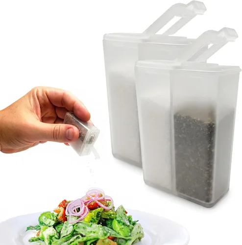 Vista 7 de Stay Fresh - Salero y pimentero de viaje - Mini salero y pimentero de viaje - Coctelero de especias portátil y recargable para camping, viajes