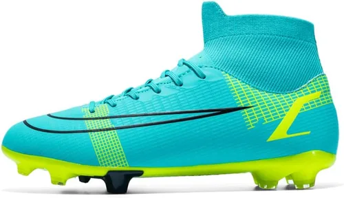 Vista 3 de Botines de fútbol para hombre, botas de fútbol profesional, para entrenamiento, para exteriores, deportes de interior, atléticos, para niño grande