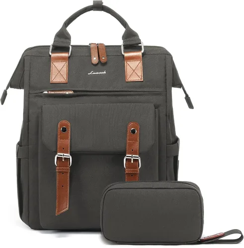 Vista 24 de LOVEVOOK - Mochila para laptop, para viaje de trabajo, bolso de enfermera, profesor, médico, viajero, para computadora de negocios, mochila