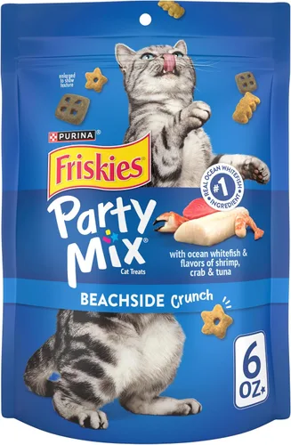 Vista 17 de Purina Friskies Golosinas para gatos, Party Mix Beachside Crunch - (Paquete de 10) Bolsas de 2.1 oz
