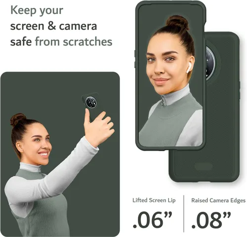 Vista 4 de TUDIA DualShield Grip - Funda protectora para OnePlus 11 5G (2023), MergeGrip, de doble capa, a prueba de golpes, delgada, de grado militar, Verde