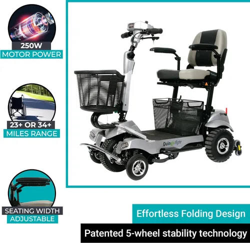 Vista 4 de Quingo Flyte Scooter eléctrico para adultos, scooters motorizados para personas mayores, scooter eléctrico para adultos