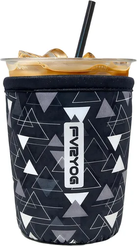 Vista 52 de Fundas de neopreno reutilizables aisladas para café helado, fundas para tazas de café helado, fundas para bebidas heladas y calientes
