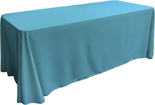 Vista 179 de LA Linen Mantel rectangular lavable de popelín de poliéster, resistente a las manchas y a las arrugas, cubierta de mesa 60x84, mantel de tela
