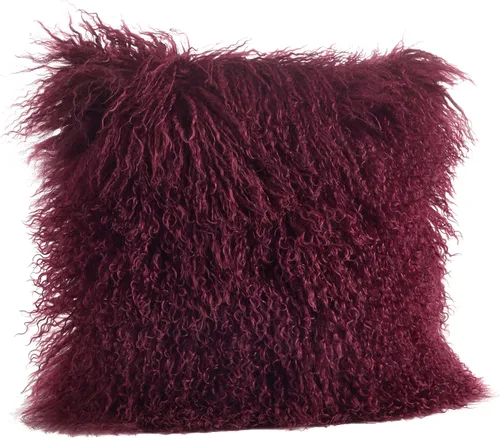 Vista 32 de Saro Lifestyle Almohada de piel de cordero mongol rellena de poliéster