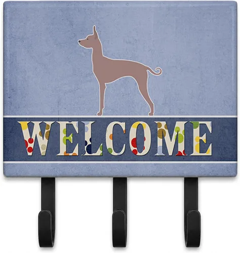 Vista 9 de Caroline's Treasures Afghan Hound - Gancho de pared de bienvenida, triple, multicolor Afghan Hound Welcome artwork on ceramic tile with three