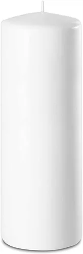 Vista 8 de Hyoola Velas de pilar blancas de 2 x 8 pulgadas, paquete de 4 velas de pilar sin perfume, hechas en Europa