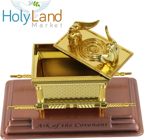 Vista 3 de Holy Land Market El Arca de la Alianza bañado en oro (pequeño, solo arca)