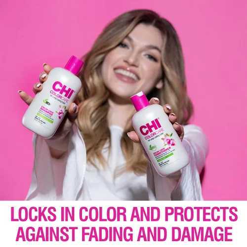 Vista 4 de CHI ColorCare - Champú Color Lock, bloquea el color y repone la humedad para cabello teñido sin sulfatos, parabenos y crueldad, 12 onzas