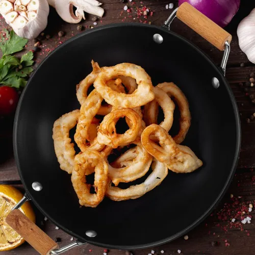 Vista 7 de HEMOTON Utensilios de cocina de metal Uso diario Wok Alimentos Doble Mango Olla Caliente Cocina Wok Olla Antiderrames