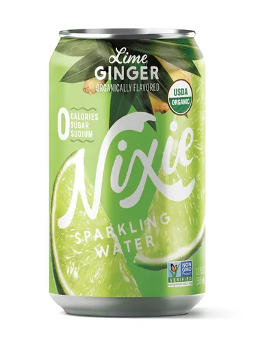 Vista 6 de Nixie Agua con gas, cereza y lima negra latas de 12 onzas líquidas, paquete de 24 Orgánica, vegana, sin OMG, sin gluten, 0 calorías, 0 azúcar, 0