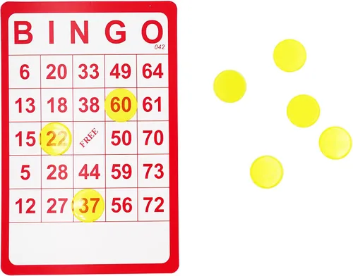 Vista 4 de Yuanhe 100 tarjetas de bingo Resuable Bingo Juego de papel cartulina a granel, 5