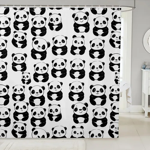Vista 41 de Feelyou Cortina de ducha con diseño de gato para decoración de baño, bonita cortina de baño para puestos de bañeras, accesorios de baño divertidos