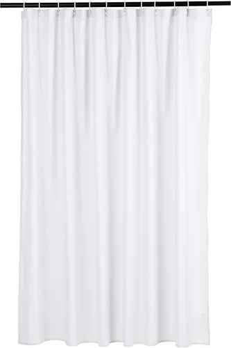 Vista 8 de Amazon Basics Cortina de ducha ligera súper suave y de fácil cuidado con textura de gofre, 72 x 72 pulgadas, color blanco (paquete de 8)