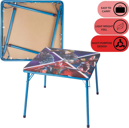 Vista 2 de [Usado] Marvel Avengers Infinity War - Juego de mesa cuadrada y silla de actividades para niños, 3 años en adelante