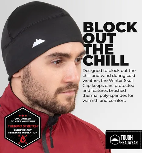 Vista 2 de Tough Headwear Skull Cap for Men-Motorcycle Head Cap,Sweat Caps for Men, Skull Cap Helmet Liner,Running Beanie Parent