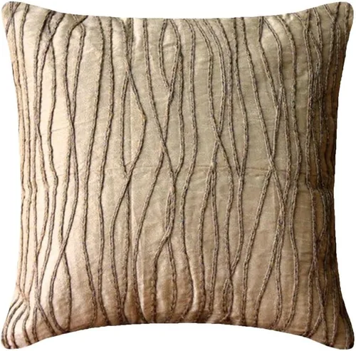 Vista 21 de HomeCentric Funda de almohada geométrica beige, 12 x 12 pulgadas, cuadrado de lino y algodón, círculos contemporáneos de Pascua, círculo de la vida