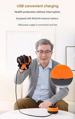 Vista 8 de Guantes de robot de rehabilitación, dispositivo de recuperación de mano de golpe, equipo de terapia de accidente cerebrovascular para adultos, 5