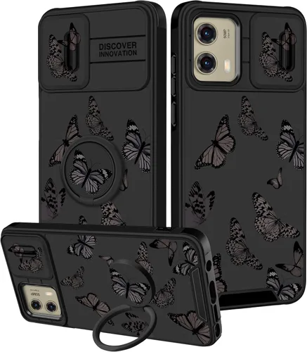 Vista 55 de Funermei Funda para Moto G Stylus 5G 2022, funda para teléfono con diseño de calavera de esqueleto para mujeres y niñas, diseño gótico, Como