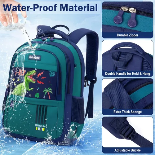 Vista 4 de Fimibuke Mochila infantil para niños, mochila espacial impermeable con caja A1.space Negro