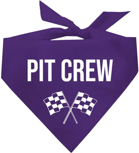 Vista 13 de Pit Crew Bandana para perro Triángulo 100% algodón Fabricado en Estados Unidos Pawty de cumpleaños tema de fiesta Carreras de coches
