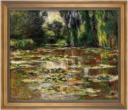 Vista 9 de Famous Paintings Villas at Bordighera por Claude Monet impresiones en lienzo con marco de madera, carteles e impresiones naturales para baño, sala