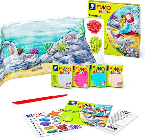 Vista 2 de FIMO Kids 10013786 Forma Play Sirena, surtido, multicolor