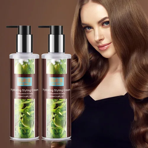 Vista 5 de NUSPA NUSPA Crema hidratante de aceite de argán, restaura y fortalece el acondicionador sin enjuague para el tratamiento del cabello rizado