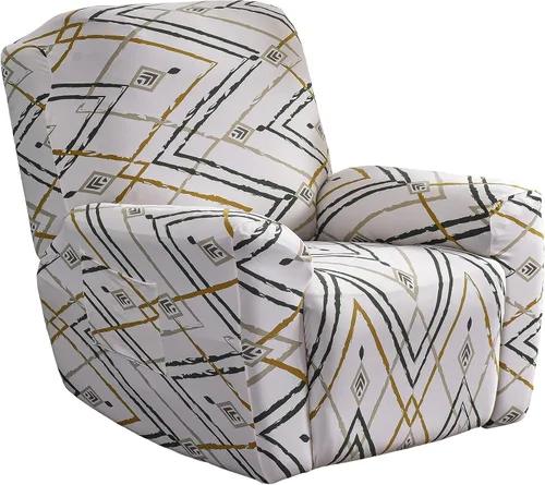 Vista 19 de Fundas elásticas para sillas reclinables, 4 piezas, estampado Lazyboy, funda de elastano suave para silla reclinable, protector de muebles