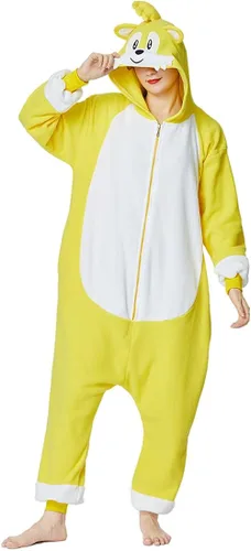 Vista 4 de OGU DEAL Pijama de Sonic para adultos disfraz de Halloween disfraz de dibujos animados para hombres y mujeres