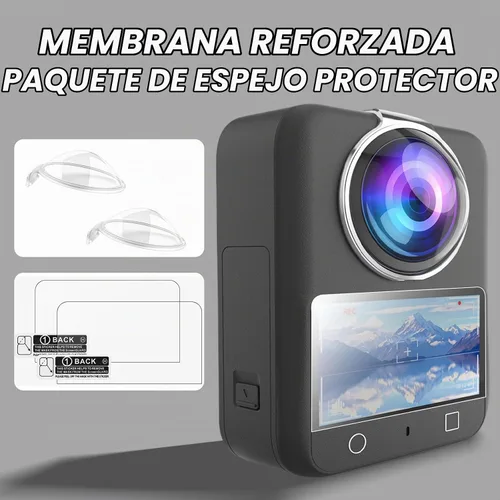 Vista 5 de Protector de lente compatible con DJI Osmo 360, protectores de lente transparentes para osmo 360 con protector de pantalla de lente para DJI Osmo