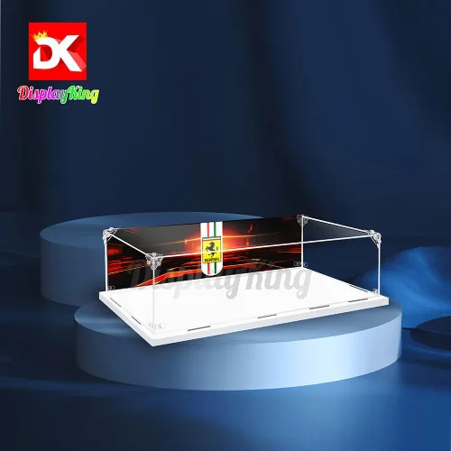 Vista 5 de Vitrina acrílica con tornillo para Lego Ferrari 488 GTE AF Corse #51 1,658.465 - 0.118 in de grosor (Lego Set no incluido) (con fondo temático)