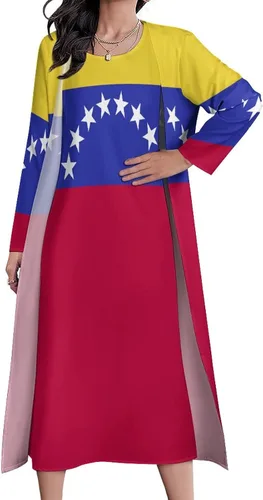 Vista 3 de TAIZIYEAH Traje de vestir con la bandera de Camboya para mujer, vestido suelto casual de verano, vestido largo de manga corta para niñas, faldas