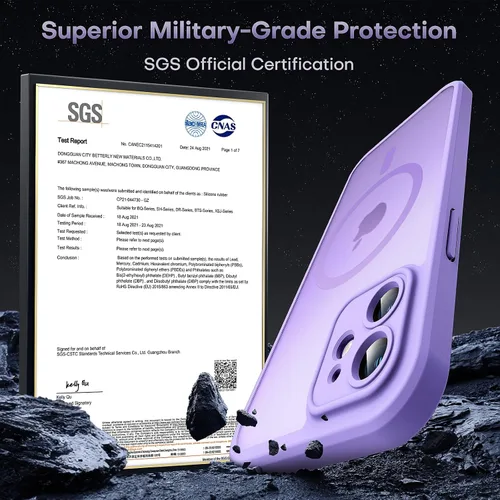 Vista 626 de TOCOL Funda magnética 3 en 1 para iPhone 15 Pro, mejorada [protección completa de cámara] con 2 protectores de pantalla, compatible con MagSafe Gris