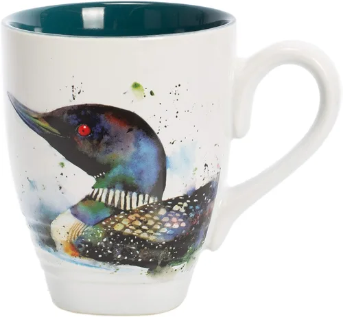 Vista 14 de Dean Crouser colección de taza de porcelana con diseño de acuarelas, bluebird
