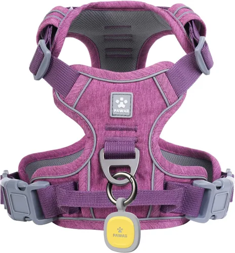 Vista 13 de Pawaii - Arnés para perro sin tirones con etiqueta de identificación de mascotas, chaleco reflectante Built for safer walks with a QR Pet ID Tag