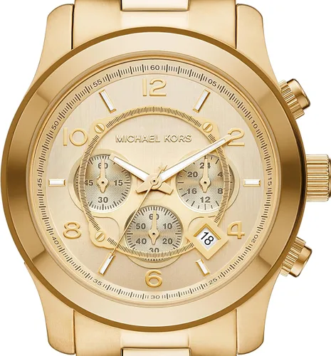 Vista 33 de Michael Kors Runway - Reloj cronógrafo de acero inoxidable para hombre con correa de acero o silicona
