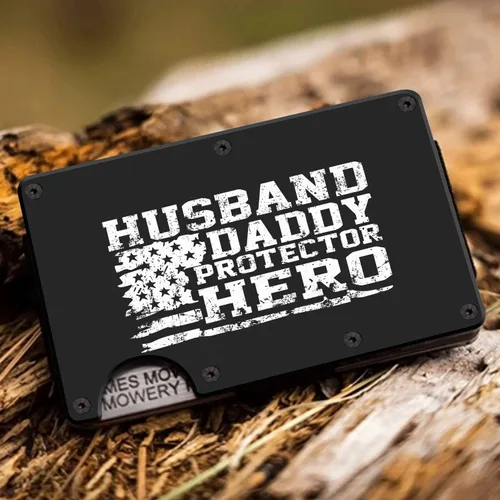 Vista 5 de MIKENCO Best Husband Wallet Husband Dad Wallet Son Gift Fathers Day - Men Wallet Dad Birthday Gift, Valentine Gift For Husband, Front Pocket Wallet