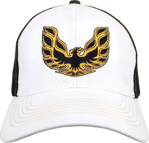 Vista 2 de Tee Luv Pontiac Firebird Trucker Sombrero blanco y negro Blanco negro
