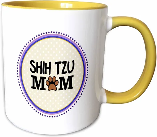 Vista 13 de 3dRose Shih Tzu Dog Mom - Taza de 11 onzas, color negro